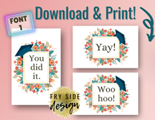 Load image into Gallery viewer, Congrats Grad (set of 3) | Printable Graduation Cards | Congrats Grad Card Printable | Printable Congratulations Graduation Card