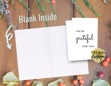 Load image into Gallery viewer, I'm So Grateful For You (set of 2) | Printable Thank You Card | Thank You Cards For Business | Thank You Notes | Downloadable File