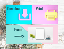 Load image into Gallery viewer, Merry Christmas - Christmas Trees | Printable Wall Decor | Printable Wall Art | DIY Wall Art