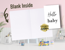 Load image into Gallery viewer, Hello Baby | Printable Baby Shower Card | Cards For Baby
