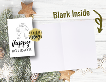 Load image into Gallery viewer, Happy Holidays - Yeti | Holiday Card | Printable Holiday Card | Printable Christmas Card