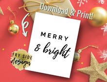 Load image into Gallery viewer, Merry & Bright | Printable Wall Decor | Printable Wall Art | DIY Wall Art