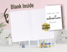 Load image into Gallery viewer, And So the Adventure Begins | Printable Baby Shower Card | Cards For Baby