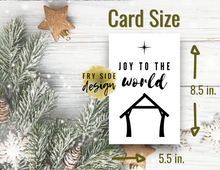 Load image into Gallery viewer, Joy to the World | Christmas Card | Printable Holiday Card | Printable Christmas Card