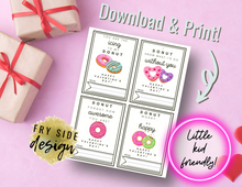 Load image into Gallery viewer, Printable Donut Valentines | Printable Valentines | Printable Valentine Cards | Valentine's Day