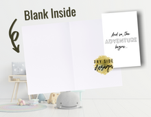 Load image into Gallery viewer, And So the Adventure Begins | Printable Baby Shower Card | Cards For Baby