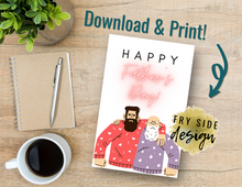 Load image into Gallery viewer, Happy Father's Day | Printable Father's Day Card | Happy Father's Day Card | Father's Day from Son
