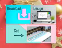 Load image into Gallery viewer, Merry & Bright | SVG Designs | SVG File | SVG for Cricut | SVG Cutting File