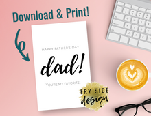Load image into Gallery viewer, Happy Father's Day Dad | Printable Father's Day Card | Happy Father's Day Card
