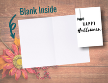 Load image into Gallery viewer, Happy Halloween - Spider | Printable Halloween Card | Happy Halloween Card | Halloween Card to Make | Downloadable Card