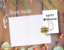 Load image into Gallery viewer, Happy Halloween - Ghost | Printable Halloween Card | Happy Halloween Card | Halloween Card to Make | Downloadable Card