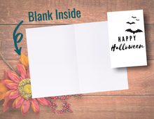 Load image into Gallery viewer, Happy Halloween - Bats | Printable Halloween Card | Happy Halloween Card | Halloween Card to Make | Downloadable Card