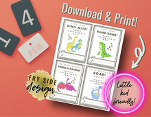 Load image into Gallery viewer, Printable Dinosaur Valentines | Printable Valentines | Printable Valentine Cards | Valentine's Day