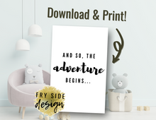 Load image into Gallery viewer, And So the Adventure Begins | Printable Baby Shower Card | Cards For Baby