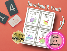 Load image into Gallery viewer, Printable Dinosaur Valentines | Printable Valentines | Printable Valentine Cards | Valentine's Day