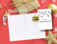 Load image into Gallery viewer, Happy Holidays - Snowflakes | Holiday Card | Printable Holiday Card | Printable Christmas Card