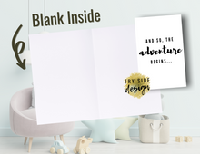 Load image into Gallery viewer, And So the Adventure Begins | Printable Baby Shower Card | Cards For Baby