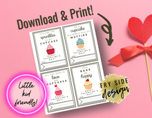 Load image into Gallery viewer, Printable Cupcake Valentines | Printable Valentines | Printable Valentine Cards | Valentine's Day