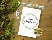 Load image into Gallery viewer, Merry Christmas | Christmas Card | Printable Holiday Card | Printable Christmas Card