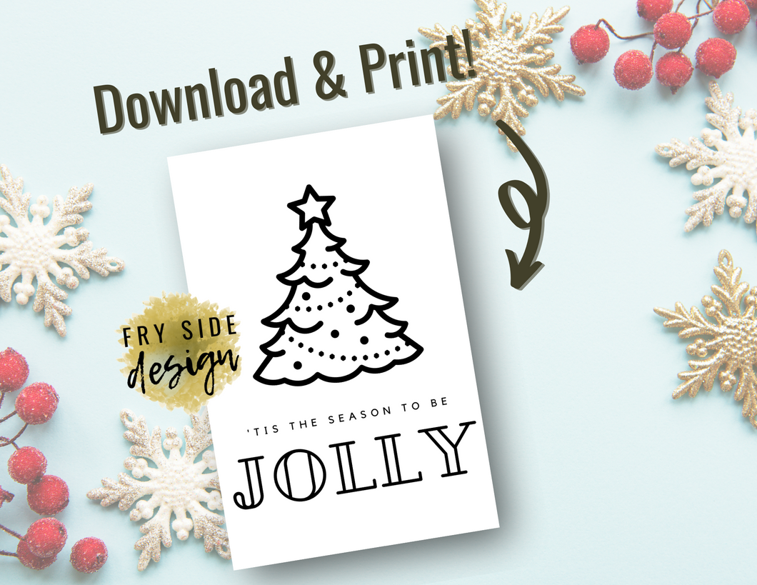'Tis the Season | Christmas Card | Printable Holiday Card | Printable Christmas Card