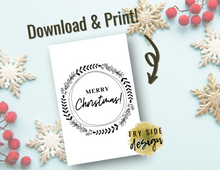 Load image into Gallery viewer, Merry Christmas | Christmas Card | Printable Holiday Card | Printable Christmas Card