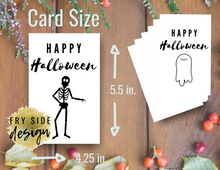 Load image into Gallery viewer, Happy Halloween - Set of 6 | Printable Halloween Cards | Happy Halloween Cards | Halloween Cards to Make | Downloadable Cards