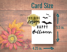 Load image into Gallery viewer, Happy Halloween - Bats | Printable Halloween Card | Happy Halloween Card | Halloween Card to Make | Downloadable Card