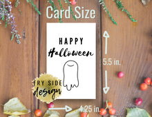 Load image into Gallery viewer, Happy Halloween - Ghost | Printable Halloween Card | Happy Halloween Card | Halloween Card to Make | Downloadable Card