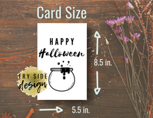 Load image into Gallery viewer, Happy Halloween - Cauldron | Printable Halloween Card | Happy Halloween Card | Halloween Card to Make | Downloadable Card