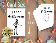 Load image into Gallery viewer, Happy Halloween - Set of 6 | Printable Halloween Cards | Happy Halloween Cards | Halloween Cards to Make | Downloadable Cards