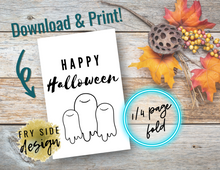 Load image into Gallery viewer, Happy Halloween - Ghosts | Printable Halloween Card | Happy Halloween Card | Halloween Card to Make | Downloadable Card
