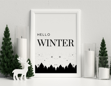 Load image into Gallery viewer, Hello Winter | Printable Wall Decor | Printable Wall Art | DIY Wall Art