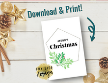 Load image into Gallery viewer, Merry Christmas | Christmas Card | Printable Holiday Card | Printable Christmas Card