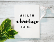 Load image into Gallery viewer, And So the Adventure Begins | Printable Baby Shower Card | Cards For Baby