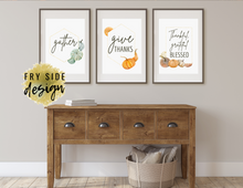 Load image into Gallery viewer, Thankful Grateful Blessed (set of 3) | Printable Wall Decor | Printable Wall Art | DIY Wall Art