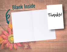 Load image into Gallery viewer, Thanks | Printable Thank You Card | Thank You Cards For Business | Thank You Notes | Downloadable File