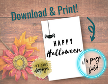 Load image into Gallery viewer, Happy Halloween - Spider | Printable Halloween Card | Happy Halloween Card | Halloween Card to Make | Downloadable Card