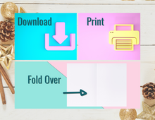 Load image into Gallery viewer, Merry Christmas | Christmas Card | Printable Holiday Card | Printable Christmas Card