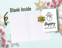 Load image into Gallery viewer, Happy Holidays - Snowman | Holiday Card | Printable Holiday Card | Printable Christmas Card