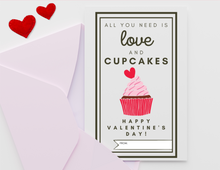 Load image into Gallery viewer, Printable Cupcake Valentines | Printable Valentines | Printable Valentine Cards | Valentine's Day
