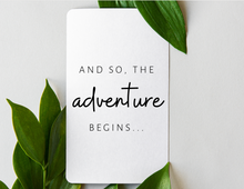 Load image into Gallery viewer, And So the Adventure Begins | Printable Baby Shower Card | Cards For Baby
