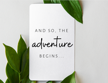 Load image into Gallery viewer, And So the Adventure Begins | Printable Baby Shower Card | Cards For Baby