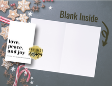 Load image into Gallery viewer, Love, Peace and Joy | Christmas Card | Printable Holiday Card | Printable Christmas Card