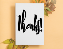 Load image into Gallery viewer, Thanks | Printable Thank You Card | Thank You Cards For Business | Thank You Notes | Downloadable File