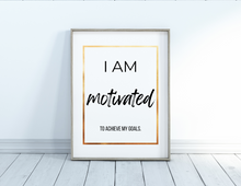 Load image into Gallery viewer, I am... Affirmations (set of 6) | Printable Wall Decor | Printable Wall Art | Office Wall Decor