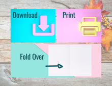 Load image into Gallery viewer, Happy Halloween - Ghosts | Printable Halloween Card | Happy Halloween Card | Halloween Card to Make | Downloadable Card
