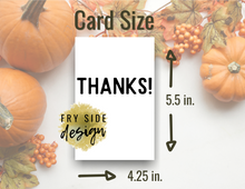 Load image into Gallery viewer, Thanks | Printable Thank You Card | Thank You Cards For Business | Thank You Notes | Downloadable File