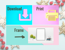 Load image into Gallery viewer, Merry Christmas - Christmas Trees | Printable Wall Decor | Printable Wall Art | DIY Wall Art