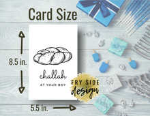 Load image into Gallery viewer, Challah at Your Boy | Happy Hanukkah Card | Printable Hanukkah Card | Menorah | Chanukah