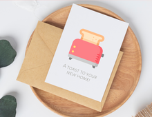 Load image into Gallery viewer, A Toast to Your New Home | Printable Housewarming Card | Cards For A New Home | New Home Congratulations Card

